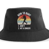 How To Bunt Don't Hit A Dinger Baseball Sports Sustainable Bucket Hat