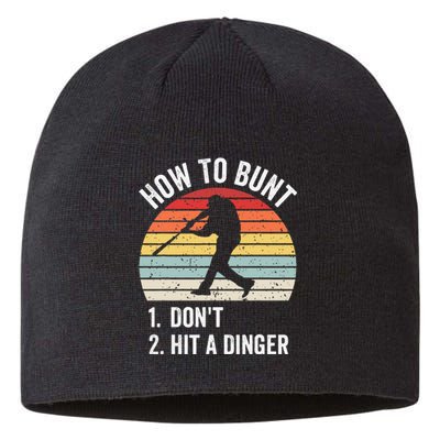 How To Bunt Don't Hit A Dinger Baseball Sports Sustainable Beanie