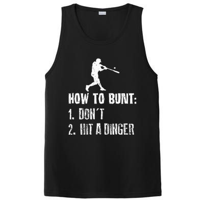 How To Bunt Dont Hit A Dinger Funny Baseball PosiCharge Competitor Tank