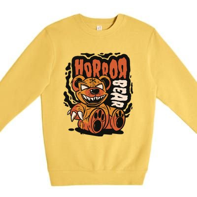 Horror Teddy Bear Premium Crewneck Sweatshirt