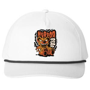 Horror Teddy Bear Snapback Five-Panel Rope Hat