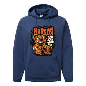 Horror Teddy Bear Performance Fleece Hoodie