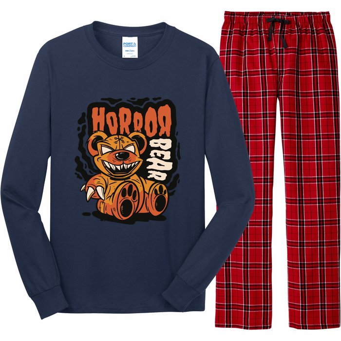 Horror Teddy Bear Long Sleeve Pajama Set