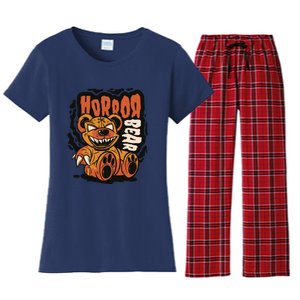 Horror Teddy Bear Women's Flannel Pajama Set