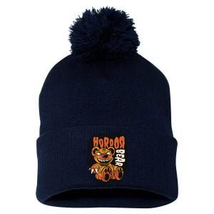 Horror Teddy Bear Pom Pom 12in Knit Beanie