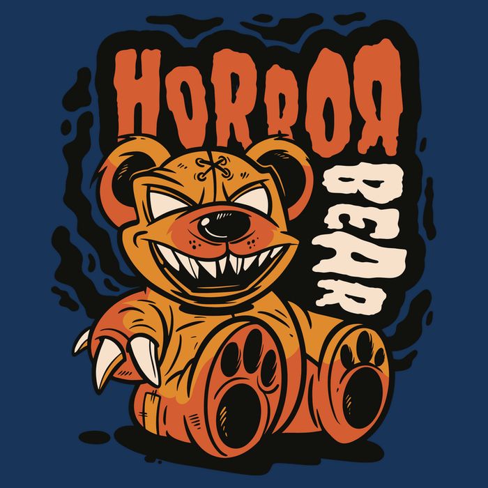 Horror Teddy Bear Baby Bodysuit