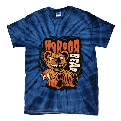 Horror Teddy Bear Tie-Dye T-Shirt