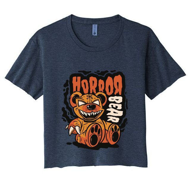 Horror Teddy Bear Crop Top
