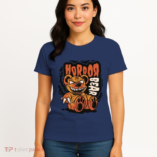 Horror Teddy Bear Womens T-Shirt