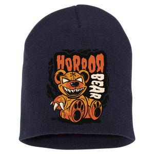 Horror Teddy Bear Short Acrylic Beanie