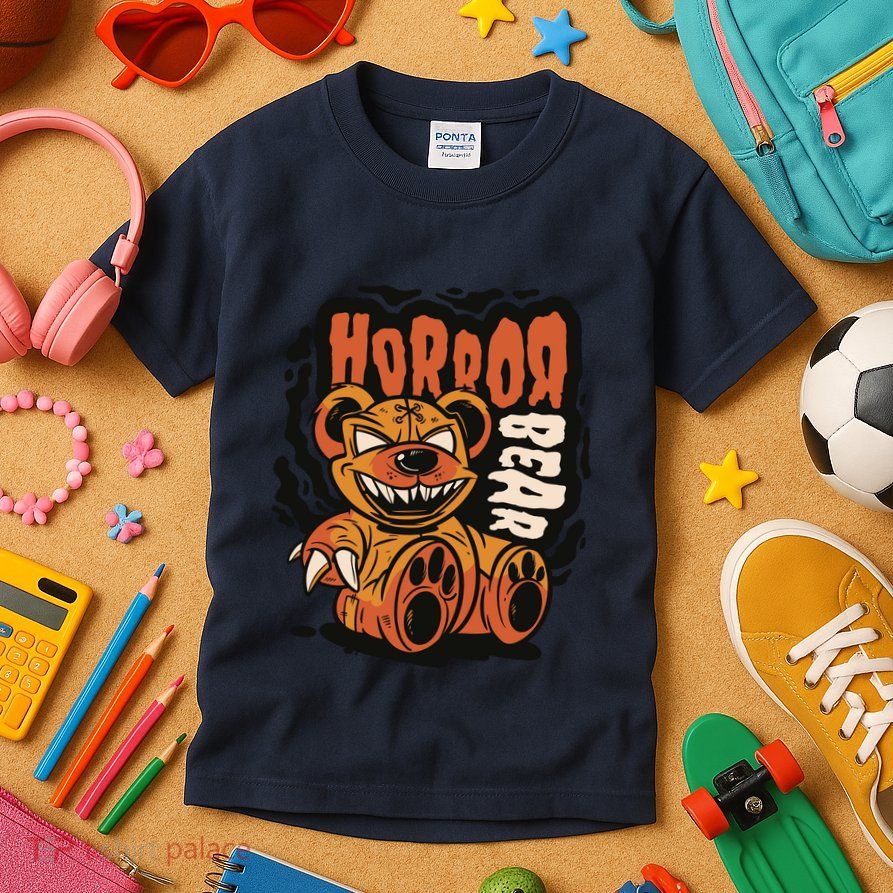 Horror Teddy Bear Kids T-Shirt