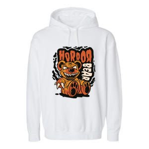 Horror Teddy Bear Garment-Dyed Fleece Hoodie