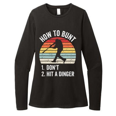 How To Bunt Don't Hit A Dinger Baseball Sports Womens CVC Long Sleeve Shirt