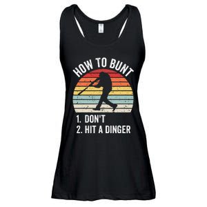 How To Bunt Don't Hit A Dinger Baseball Sports Ladies Essential Flowy Tank