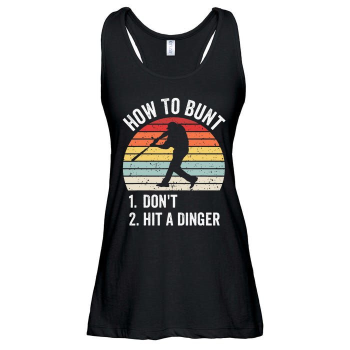 How To Bunt Don't Hit A Dinger Baseball Sports Ladies Essential Flowy Tank