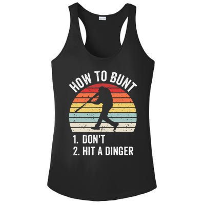 How To Bunt Don't Hit A Dinger Baseball Sports Ladies PosiCharge Competitor Racerback Tank