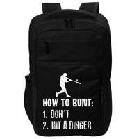How to bunt don't hit a dinger for a Baseball Impact Tech Backpack