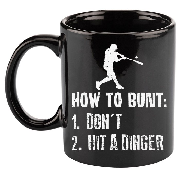 How to bunt don't hit a dinger for a Baseball 11oz C Handle Ceramic Mug
