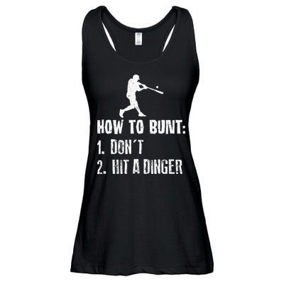 How to bunt don't hit a dinger for a Baseball Ladies Essential Flowy Tank