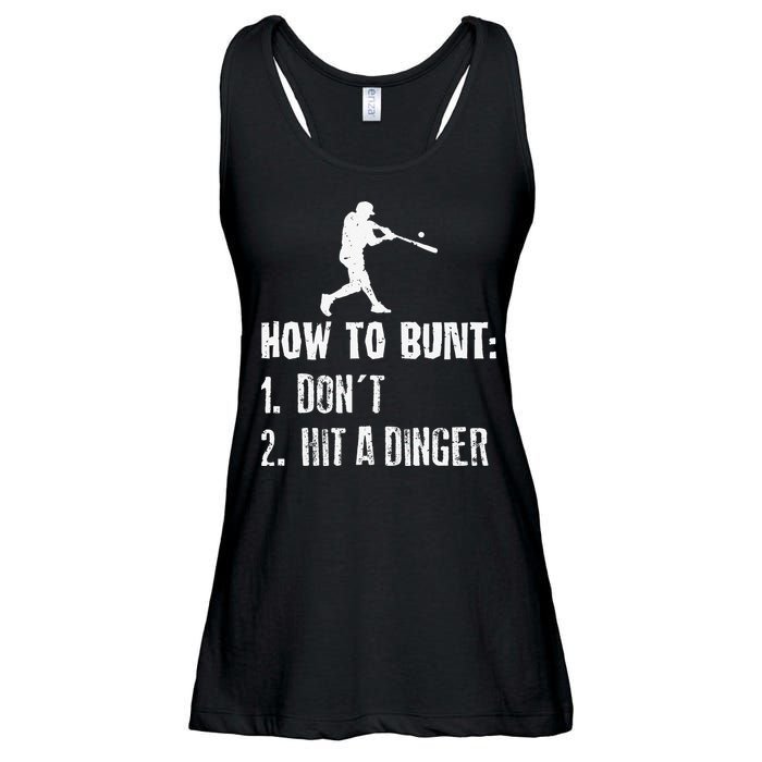 How to bunt don't hit a dinger for a Baseball Ladies Essential Flowy Tank
