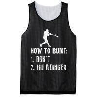 How to bunt don't hit a dinger for a Baseball Mesh Reversible Basketball Jersey Tank