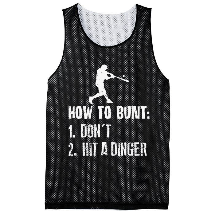 How to bunt don't hit a dinger for a Baseball Mesh Reversible Basketball Jersey Tank
