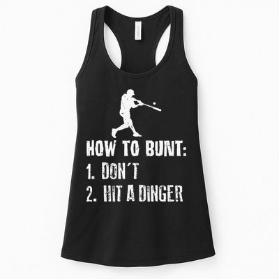 How to bunt don't hit a dinger for a Baseball Womens Tank Top