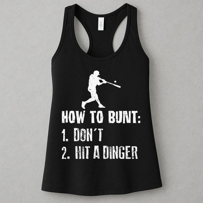 How to bunt don't hit a dinger for a Baseball Womens Tank Top