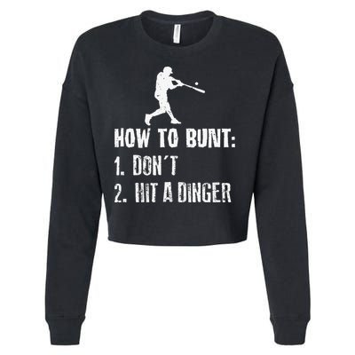 How to bunt don't hit a dinger for a Baseball Cropped Pullover Crew