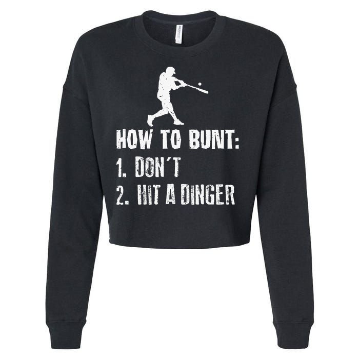 How to bunt don't hit a dinger for a Baseball Cropped Pullover Crew