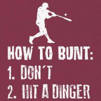 How to bunt don't hit a dinger for a Baseball 16oz Travel Tumbler