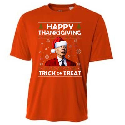 Happy Thanksgiving Biden Ugly Christmas Sweaters  Cooling Performance Crew T-Shirt