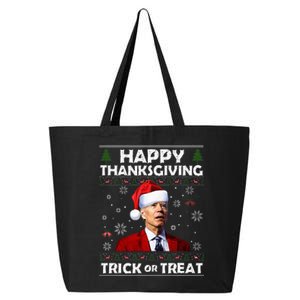 Happy Thanksgiving Biden Ugly Christmas Sweaters  25L Jumbo Tote