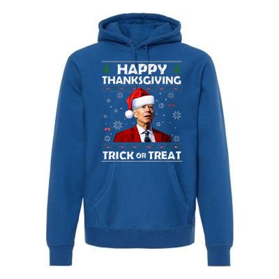 Happy Thanksgiving Biden Ugly Christmas Sweaters  Premium Hoodie