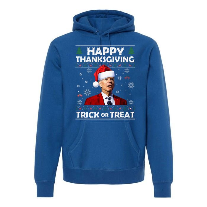 Happy Thanksgiving Biden Ugly Christmas Sweaters  Premium Hoodie