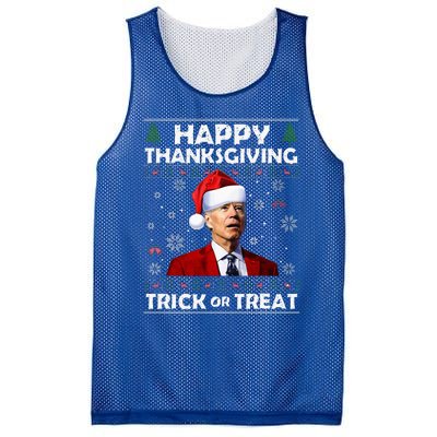 Happy Thanksgiving Biden Ugly Christmas Sweaters  Mesh Reversible Basketball Jersey Tank