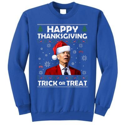 Happy Thanksgiving Biden Ugly Christmas Sweaters  Tall Sweatshirt