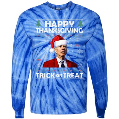 Happy Thanksgiving Biden Ugly Christmas Sweaters  Tie-Dye Long Sleeve Shirt