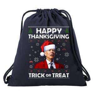 Happy Thanksgiving Biden Ugly Christmas Sweaters  Drawstring Bag