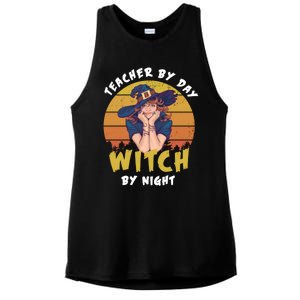 Halloween Teacher By Day Witch By Night Teacher Witch Meaningful Gift Ladies PosiCharge Tri-Blend Wicking Tank