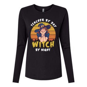 Halloween Teacher By Day Witch By Night Teacher Witch Meaningful Gift Womens Cotton Relaxed Long Sleeve T-Shirt