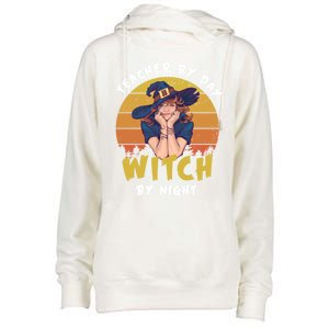 Halloween Teacher By Day Witch By Night Teacher Witch Meaningful Gift Womens Funnel Neck Pullover Hood