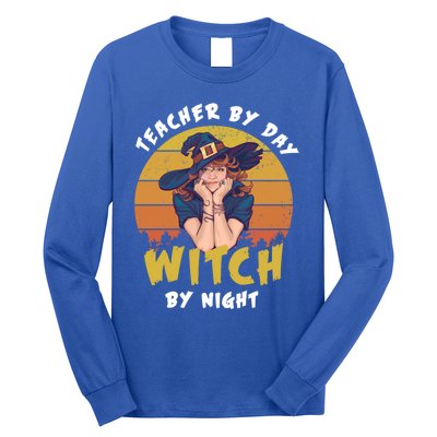 Halloween Teacher By Day Witch By Night Teacher Witch Meaningful Gift Long Sleeve Shirt