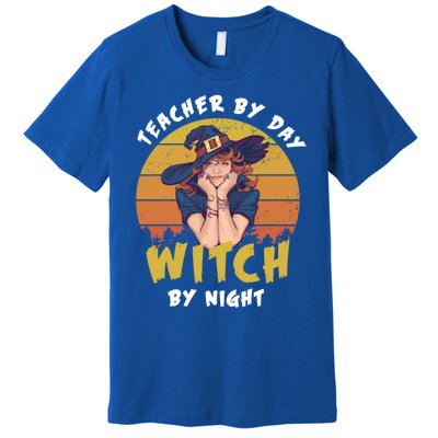 Halloween Teacher By Day Witch By Night Teacher Witch Meaningful Gift Premium T-Shirt