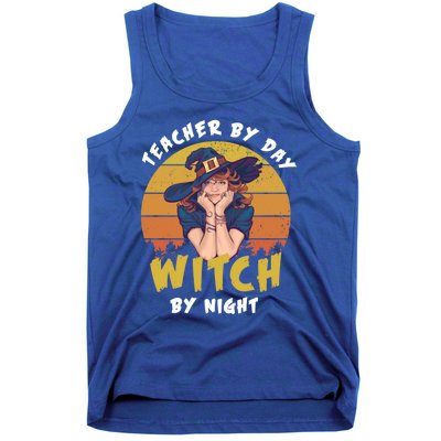 Halloween Teacher By Day Witch By Night Teacher Witch Meaningful Gift Tank Top