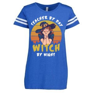 Halloween Teacher By Day Witch By Night Teacher Witch Meaningful Gift Enza Ladies Jersey Football T-Shirt