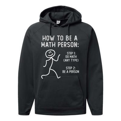 How To Be A Math Person Performance Fleece Hoodie