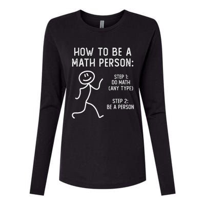 How To Be A Math Person Womens Cotton Relaxed Long Sleeve T-Shirt