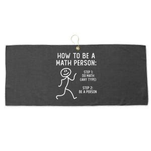 How To Be A Math Person Large Microfiber Waffle Golf Towel