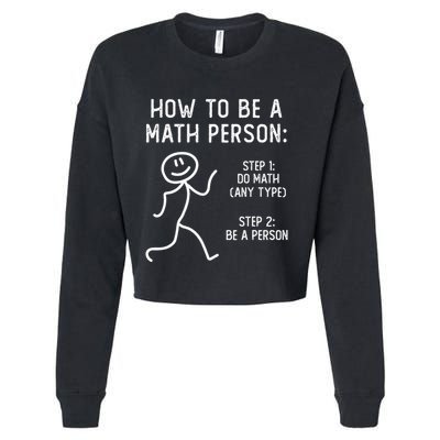 How To Be A Math Person Cropped Pullover Crew